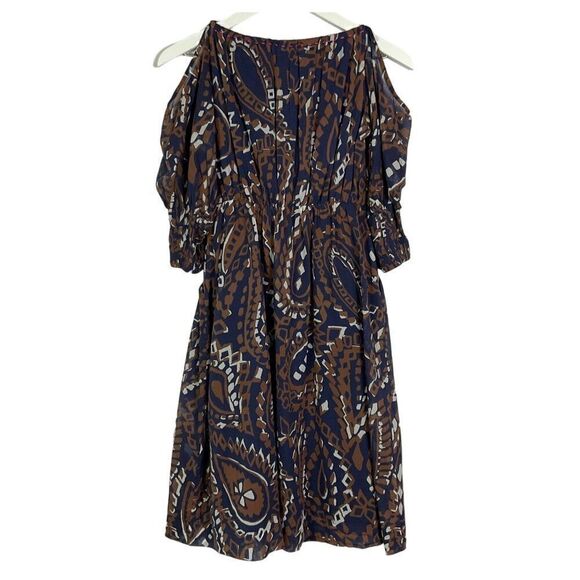 Anthropologie | Vanessa Virginia Women's Cold Shoulder Dress Size 2 100% Cotton - Picture 7 of 12